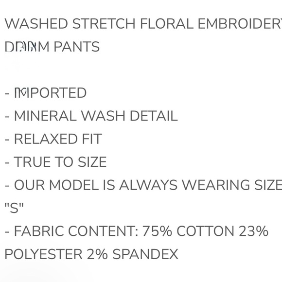 87 💕 Oli & Hali Floral Embroidered Blue Jeans - Picture 9 of 9